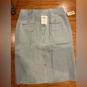 Wool blend classic Talbots button down pencil skirt